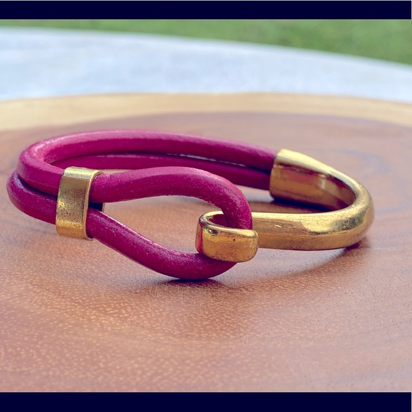 Jewelry - Hot Pink Leather Bracelet